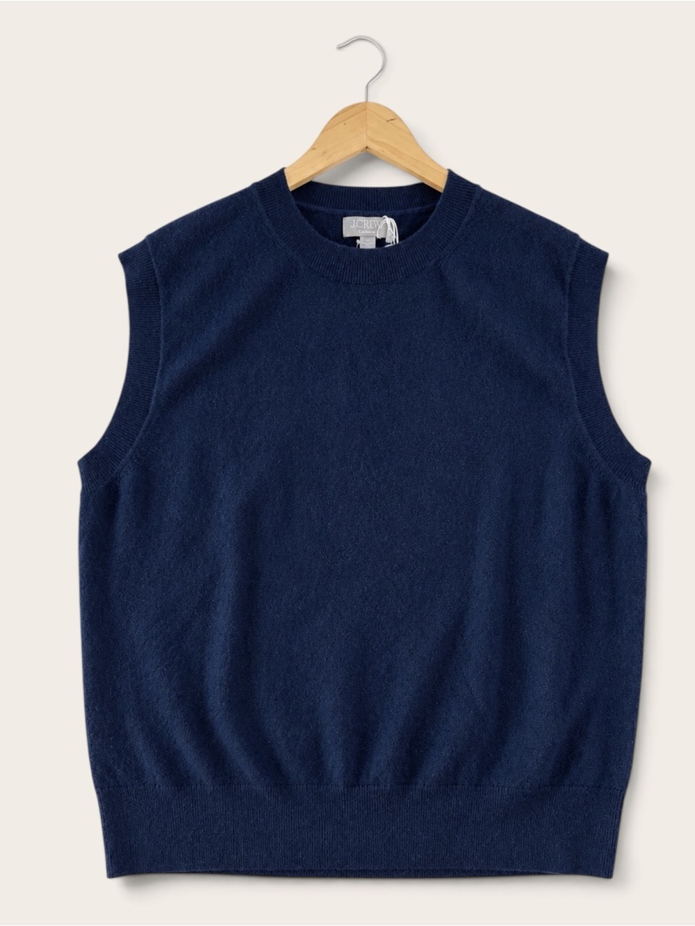 J. Crew Men's Navy Sleeveless Cashmere Sweater Vest